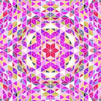 Geometrical tile mosaic pattern background - psychedelic hypnotic abstract circular vector graphic design with triangle tiles