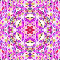 Geometrical tile mosaic pattern background - psychedelic hypnotic abstract circular vector graphic design with triangle tiles