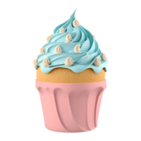 AI generated 3D Rendering of a Tasty Ice Cream Cup on Transparent Background - Ai Generated png