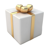 ai generado 3d representación de un regalo caja en transparente antecedentes - ai generado png