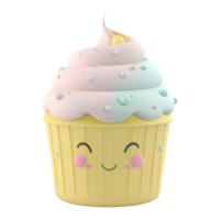 AI generated 3D Rendering of a Tasty Ice Cream Cup on Transparent Background - Ai Generated png