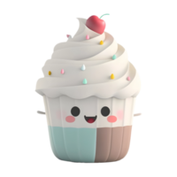 AI generated 3D Rendering of a Tasty Ice Cream Cup on Transparent Background - Ai Generated png