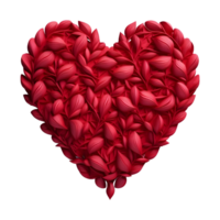 AI generated 3D Rendering of a Love Heart on Transparent Background - Ai Generated png