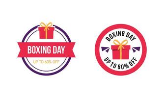 Boxing day sale badge collection vector