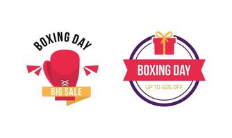 Boxing day sale badge collection vector