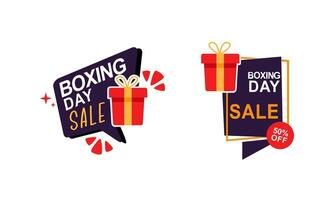 Boxing day sale badge collection vector