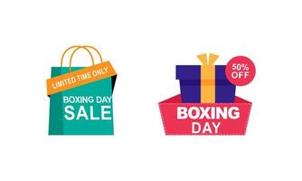 Boxing day sale badge collection vector