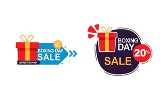 Boxing day sale badge collection vector