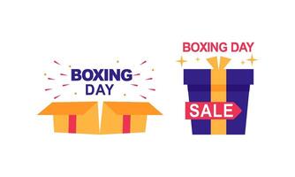 Boxing day sale badge collection vector