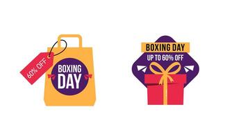 Boxing day sale badge collection vector