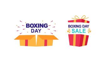 Boxing day sale badge collection vector