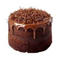 ai generato gustoso cioccolato torta su trasparente sfondo - ai generato png