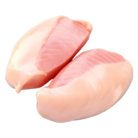 ai generado 3d representación de un pollo crudo carne en transparente antecedentes - ai generado png