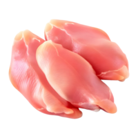 ai generado 3d representación de un pollo crudo carne en transparente antecedentes - ai generado png