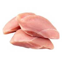 ai generado 3d representación de un pollo crudo carne en transparente antecedentes - ai generado png