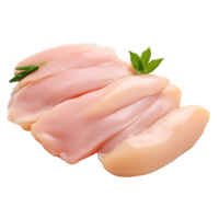 ai generado 3d representación de un pollo crudo carne en transparente antecedentes - ai generado png