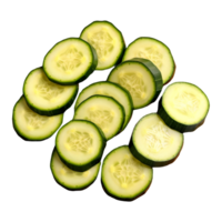 AI generated Cucumber Slices With Leaves on Transparent background - Ai Generated png