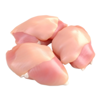 ai generado 3d representación de un pollo crudo carne en transparente antecedentes - ai generado png