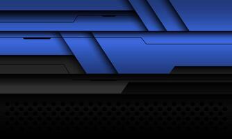 Abstract metallic blue light grey cyber black line design modern futuristic technology background vector