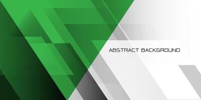 Abstract green white grey geometric shapes with blank space design modern futuristic background vector