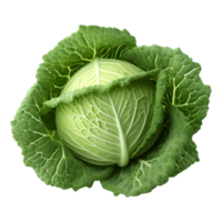 AI generated 3D Rendering of a Green Cabbage on Transparent Background - Ai Generated png