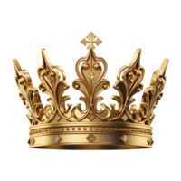 AI generated 3D Rendering of a King Crown on Transparent Background - Ai Generated png