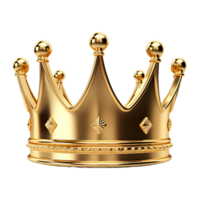 AI generated 3D Rendering of a King Crown on Transparent Background - Ai Generated png