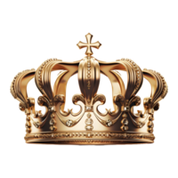 AI generated 3D Rendering of a King Crown on Transparent Background - Ai Generated png