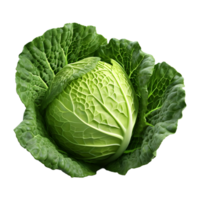 AI generated 3D Rendering of a Green Cabbage on Transparent Background - Ai Generated png