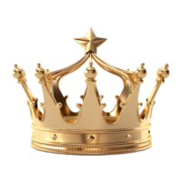 AI generated 3D Rendering of a King Crown on Transparent Background - Ai Generated png