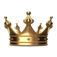 AI generated 3D Rendering of a King Crown on Transparent Background - Ai Generated png