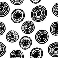 Aesthetic Contemporary printable seamless pattern with abstract line, dot, shape brush stroke in black and white colors. Boho background in minimalist style vector Illustration for wallpaper fabric