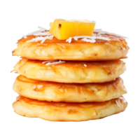 ai generato ananas pancake su trasparente sfondo - ai generato png