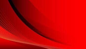 red abstract waves background vector