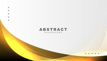 abstract wavy background white and gold colors modern background design vector