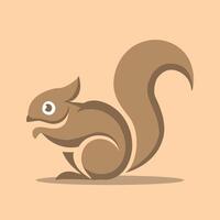 stylish and minimalistic vector logo of a squirrel