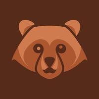 adorable vector logo de un oso con un moderno y minimalista Acercarse