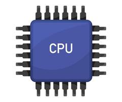 Computer processor, microprocessor electronic, cpu board, chipset circuit vector illustration