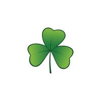 Good luck leaf clover of Irish shamrock St Patrick's Day concept isolated over vector illustration