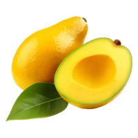 ai gerado abacate fruta em transparente fundo - ai gerado png