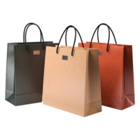 AI generated 3D Rendering of a Shopping Bag on Transparent Background - Ai Generated png