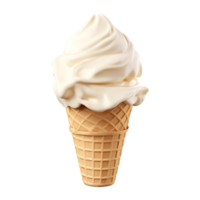 ai gerado 3d Renderização do uma gelo creme cone em transparente fundo - ai gerado png