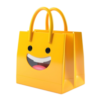 AI generated 3D Rendering of a Shopping Bag on Transparent Background - Ai Generated png