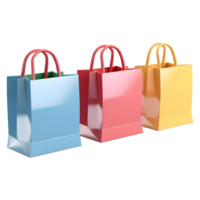 AI generated 3D Rendering of a Shopping Bag on Transparent Background - Ai Generated png
