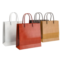 AI generated 3D Rendering of a Shopping Bag on Transparent Background - Ai Generated png