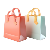 AI generated 3D Rendering of a Shopping Bag on Transparent Background - Ai Generated png