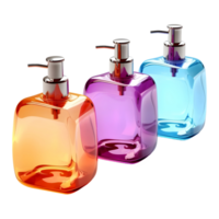 ai generado 3d representación de un perfume botella en transparente antecedentes - ai generado png