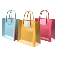 AI generated 3D Rendering of a Shopping Bag on Transparent Background - Ai Generated png