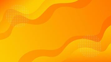 Abstract Flat Dynamic Orange and Yellow Fluid Shapes Background vector