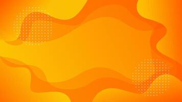 Bright orange-yellow dynamic abstract background. Modern gradient orange color. Fresh template banner for sales, events, holidays, parties, Halloween, and falling. waving shapes with soft shadow vector